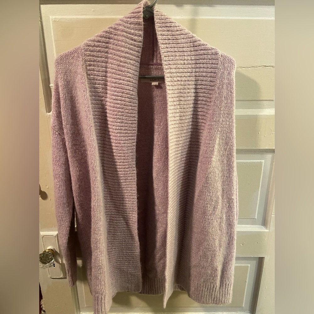 LOFT lavender sweater cardigan